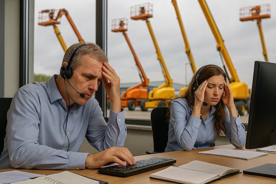 Alltag einer Arbeitsbühnendispo, Vertriebstraining & Prozessoptimierung mit branchentrainer.de